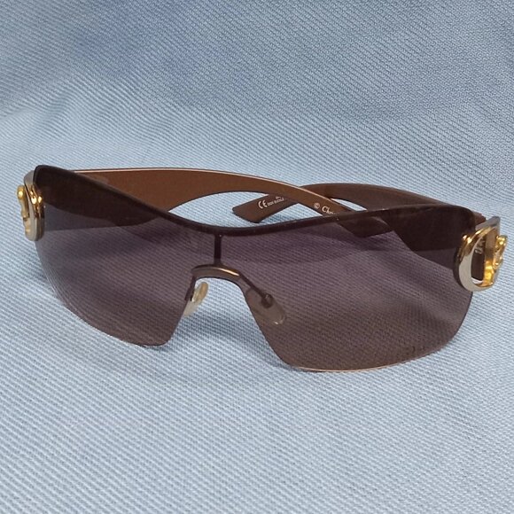 VINTAGE © Christian Dior Women's Buckle BROWN SUNGLASSES Buckle 1 QBOR1 120 B - Picture 8 of 15